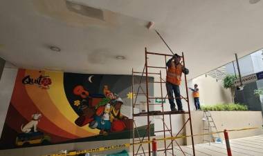 La infraestructura de la Terminal Terrestre Quitumbe recibe mantenimiento